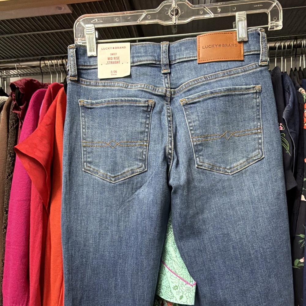 Lucky Brand Women's Sweet Straight Jeans 26W Blue Medium Wash Denim Mid Rise - Picture 5 of 6